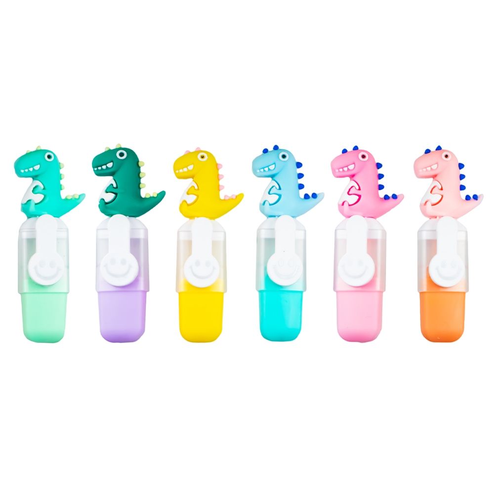 Text markere pentru copii dinozaur 6 buc/set 709-d
