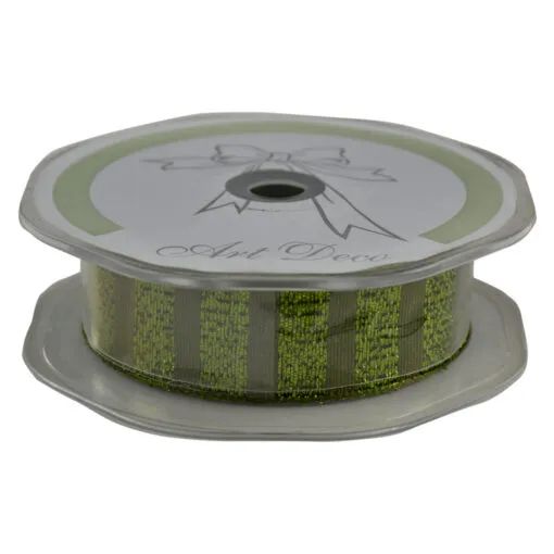Panglica metalica verde pentru decor 25mmx10m 441655