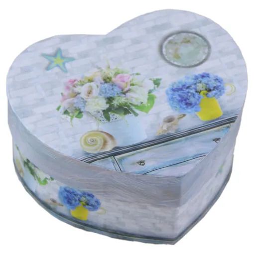 Cutie cadou inimioara floral/heart 61345