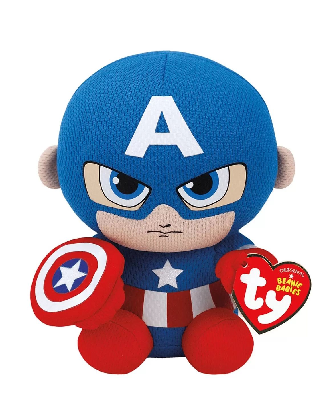 Plus ty 15cm beanie babies marvel captain america ty41189