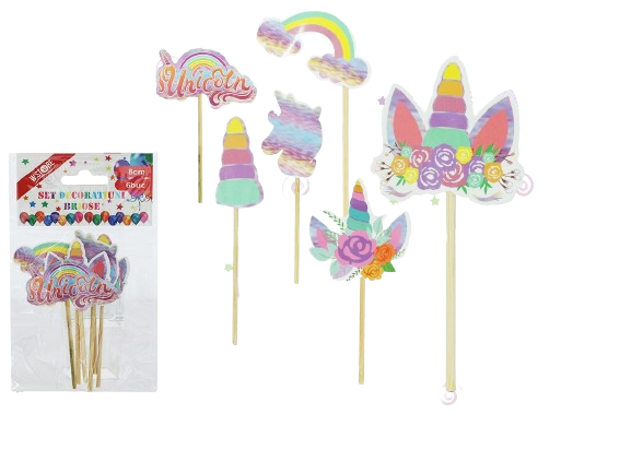 Set decoratiuni briose 8cm 6buc 082540