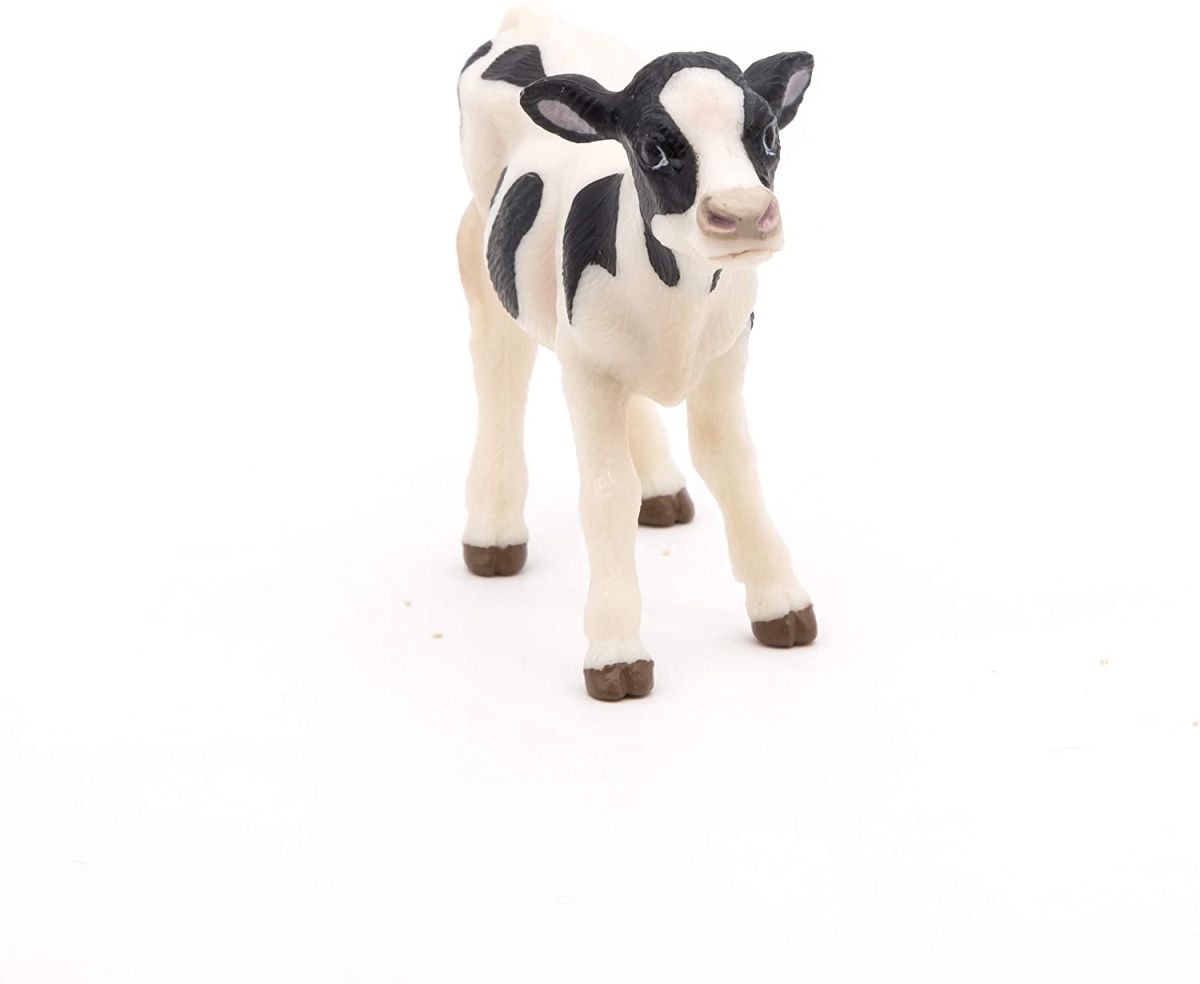 Figurina vitel alb cu negru papo51149