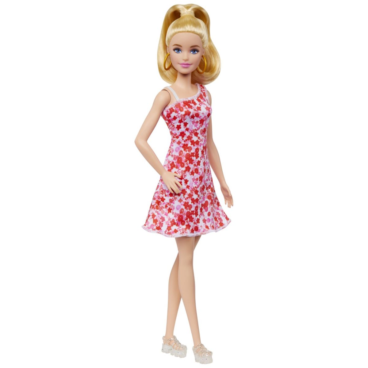 Barbie fashionista blonda cu parul prins in coada mthjt02