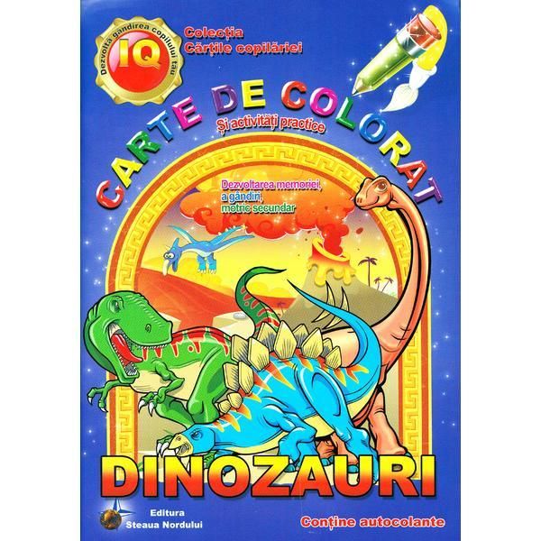 Carte de Colorat Dinozauri