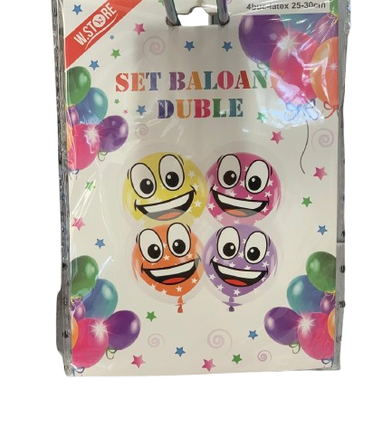 Set baloane duble 25-30cm zambet 4buc 061405