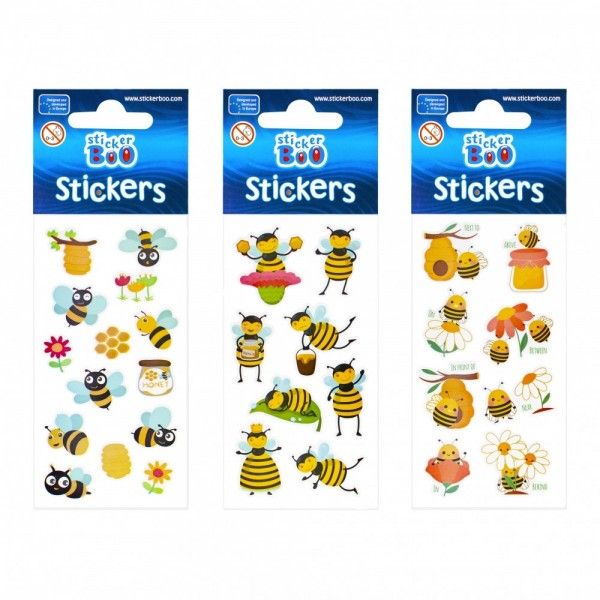 Accesorii creatie sticker albinute 7x18cm set 8 buc a1721