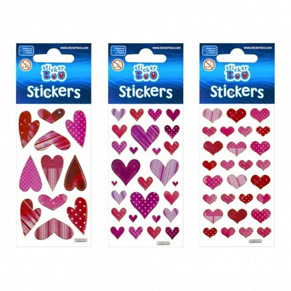 Accesorii creatie sticker inimi rosu/roz a1762