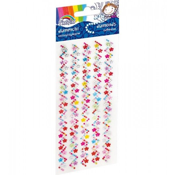 Accesorii creatie diamante autoadezive 5 dantele flori 25cm