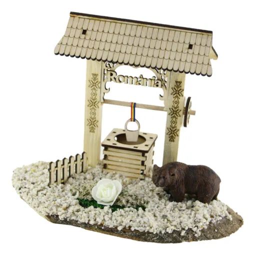Decor din lemn fantana