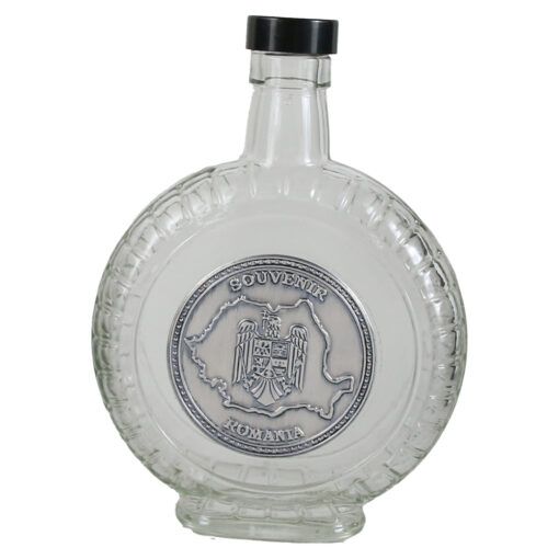 Plosca cu capac decor embosat harta Romaniei 350 ml