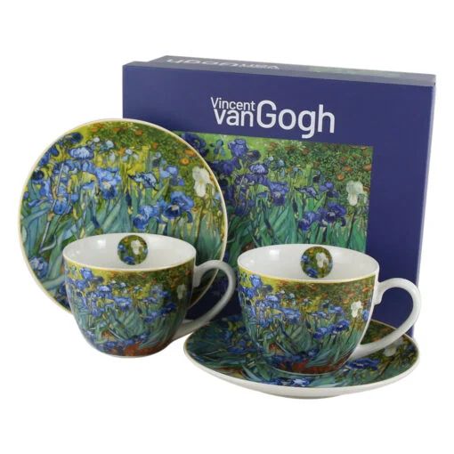 Set 2 cesti cu farfurii din portelan 270 ml irises