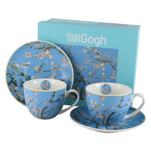 Set 2 cesti cu farfurii din portelan 270 ml almond blossom