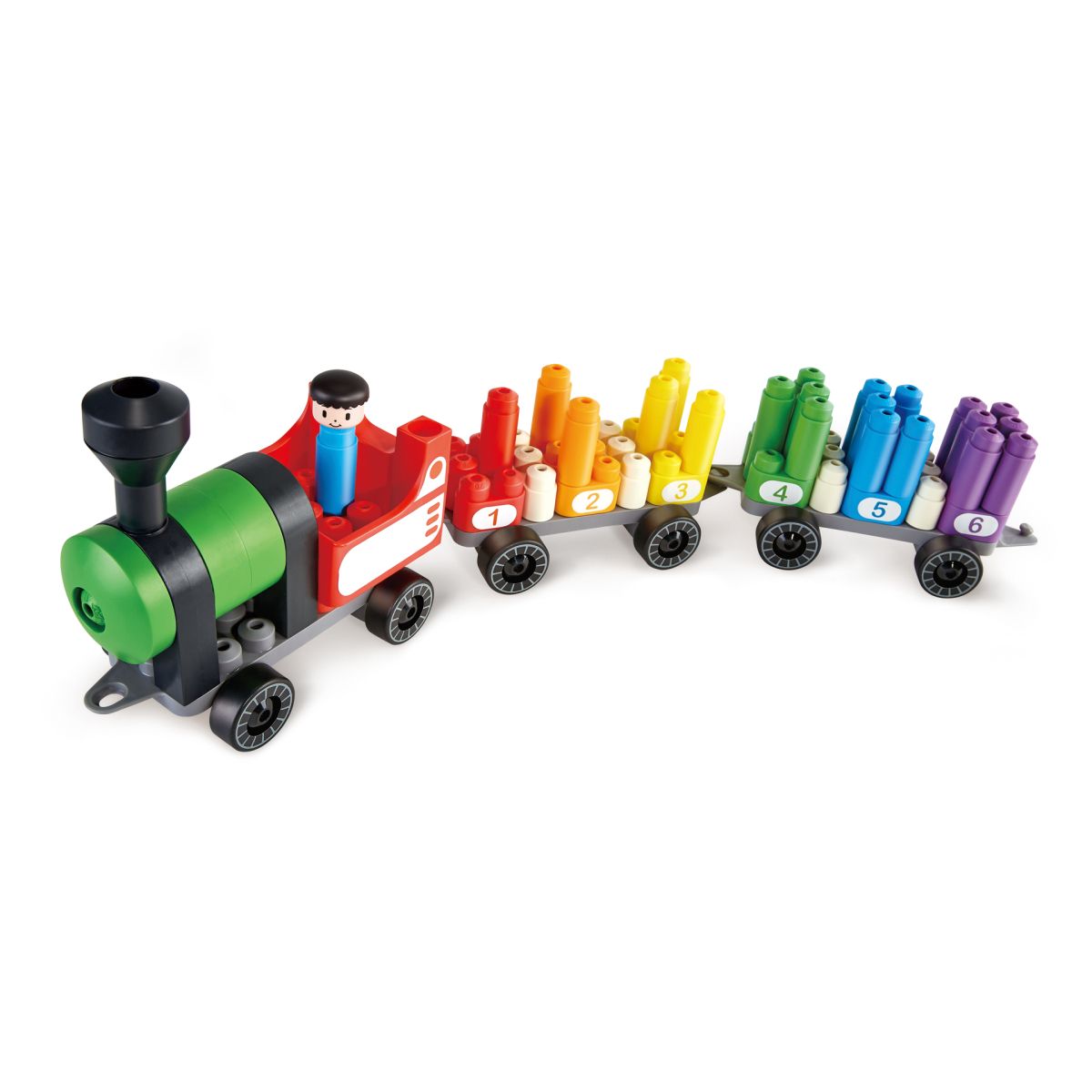 Polym - tren curcubeu 63 piese 760022