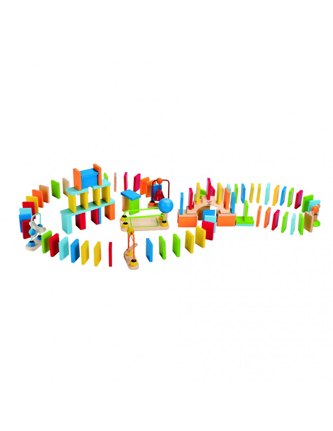 Jucarie din lemn - domino dinam 100 piese e01042b