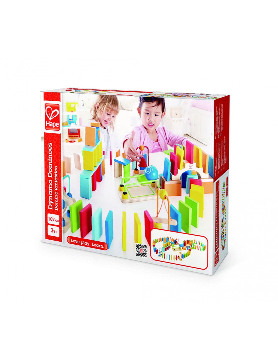 Jucarie din lemn - domino dinam 100 piese e01042b