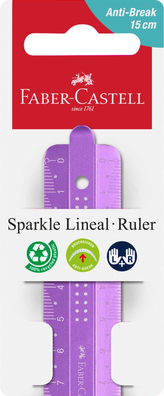 Rigla 15 cm sparkle fc172015