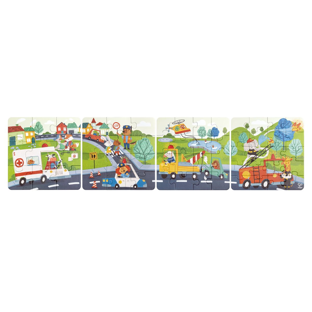 Puzzle vehicule de salvare 4 in 1 si joc storytelling e1639a