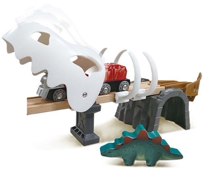 Jucarie din lemn - tren aventur? Dino 61p e3795a