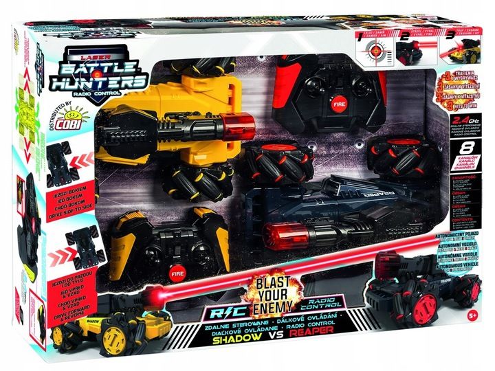 Set de joaca 2 masinute laser battle hunters rc 33298