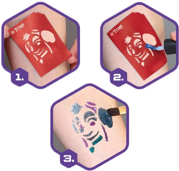 Set tatuaje cu sclipici. Paw Patrol: Fete