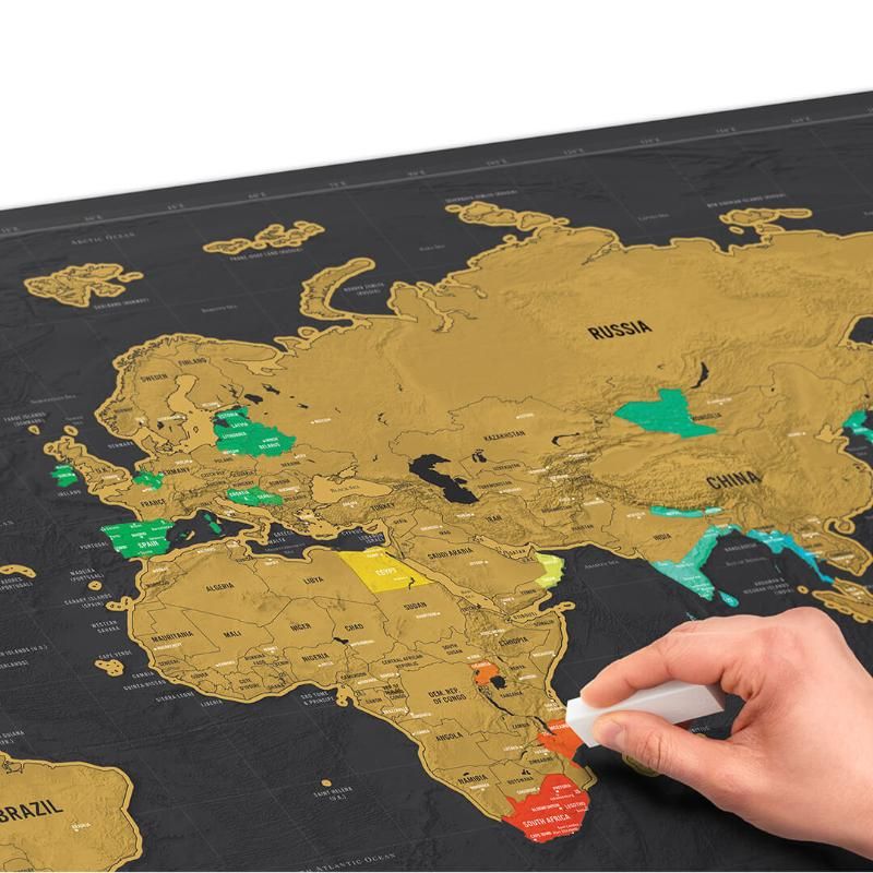 Scratch map - harta lumii razuibila 119x84 cm - luksdxlp