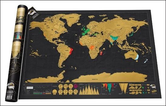 Scratch map - harta lumii razuibila 119x84 cm - luksdxlp