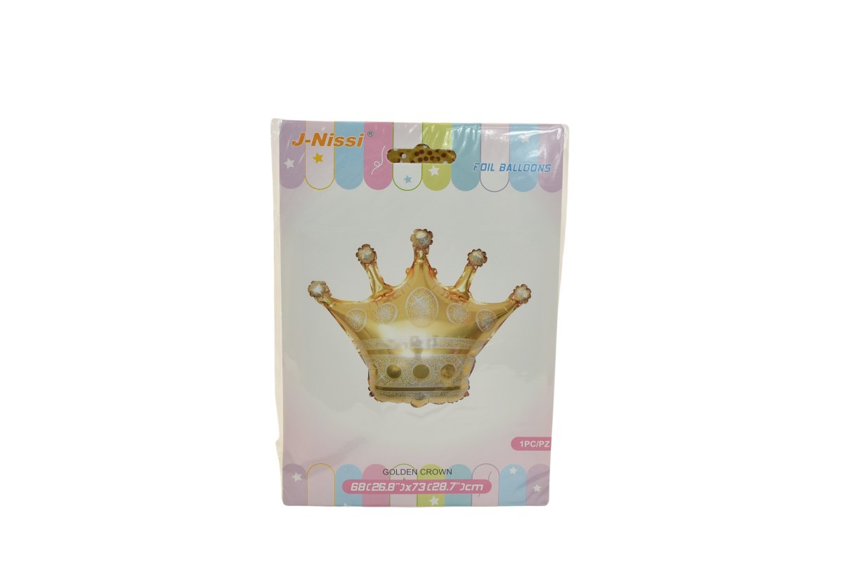 Balon folie figurina golden crown 68x73cm zzc-646