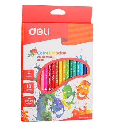 Creioane colorate 18 culori color emotion dlec00210