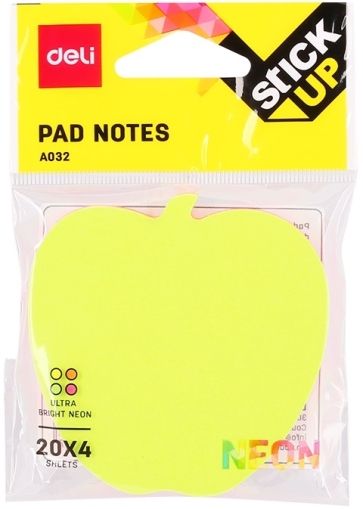 Notes adeziv div forme 76*76mm 4*20 file neon deli dlea03202