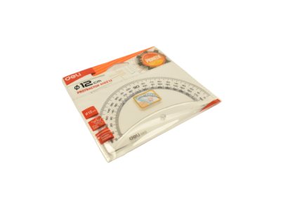 Raportor 180grade 12cm transparent deli dleg10212