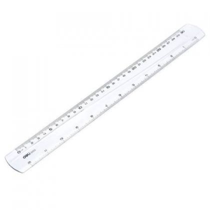 Rigla 30cm Transparentă Deli DLEG00312