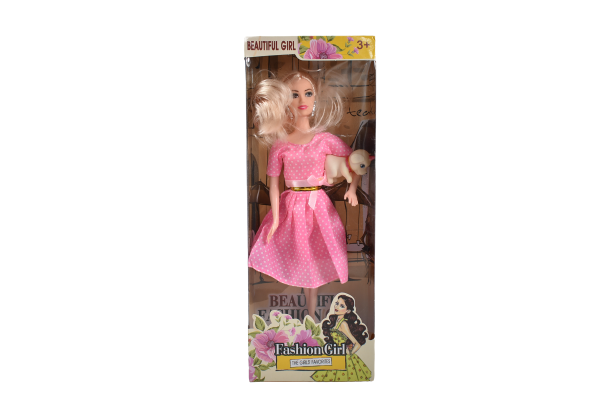 Papusa cu catel in cutie 636k