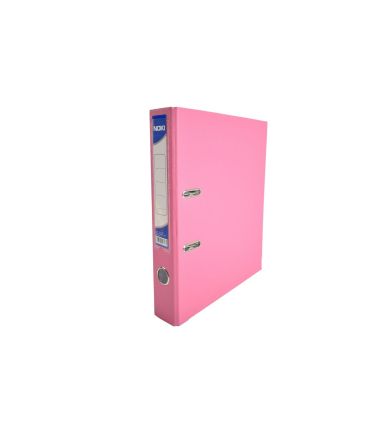 Biblioraft plastifiat, 50mm, culoare roz, Noki