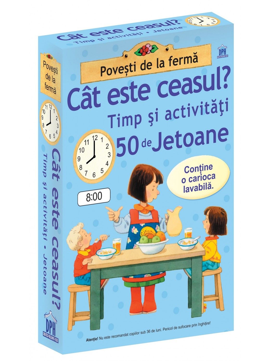 Cat este ceasul - timp si activitati - 50 jetoane