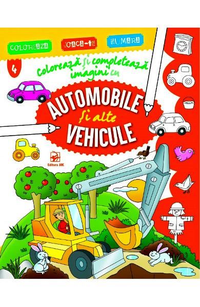 Coloreaza si completeaza imag. cu automob+vehicule Arc