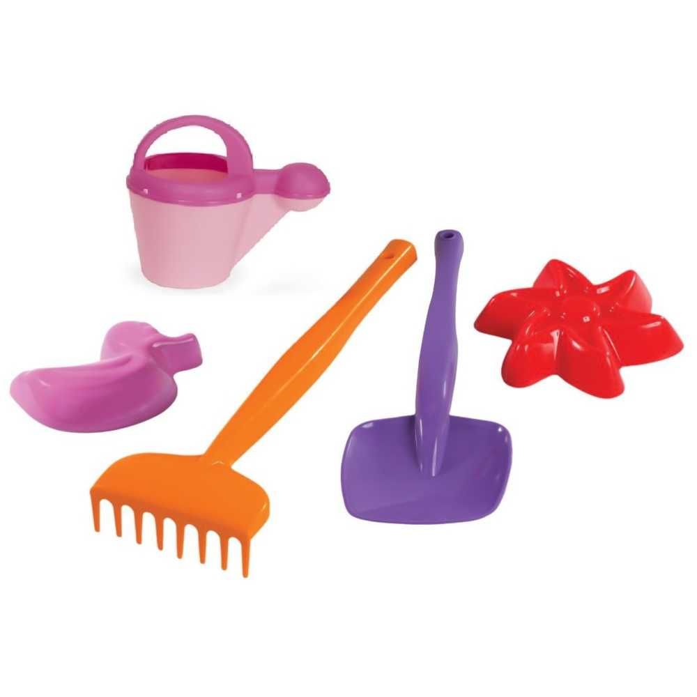 Set grebla si lopata + accesorii nisip, 13x14x32 cm - 39059