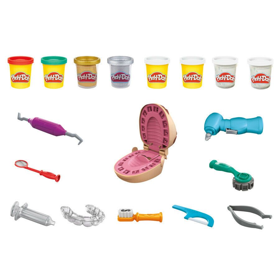 Play doh set dentistul cu accesorii si dinti colorati f1259