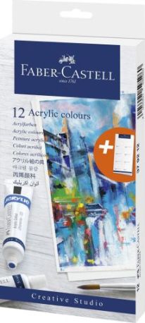 Culori acrilice 12 culori 20ml faber-castell fc379212