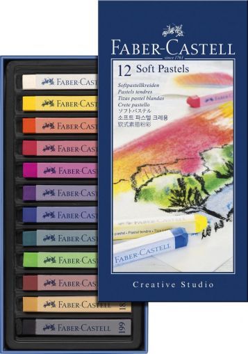 Creioane Pastel Soft, 12 Culori, Faber-Castell, FC128312