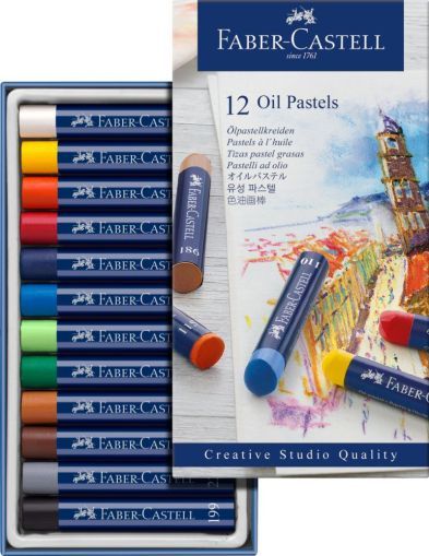Creioane Ulei Pastel, 12 Culori, Faber-Castell, FC127012
