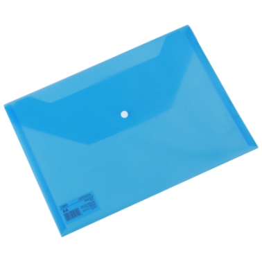 Mapă de plastic cu buton A4, albastră, Deli DLEF10432