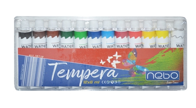 Tempera 12 culori 6ml nebo 16712                            