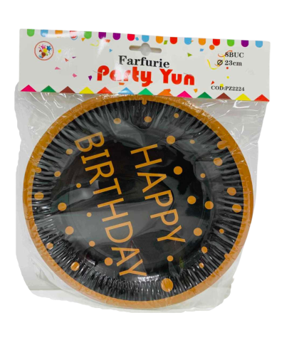 Farfurii party 23cm pz2224 8/set happy birthday