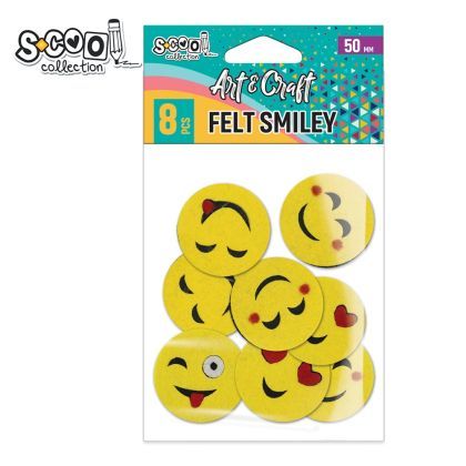 Accesorii craft-emoticon fetru 50mm 8buc/set sc1982