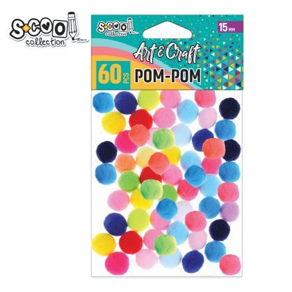 Accesorii craft-pom-pom 15mm 60buc/set sc1992