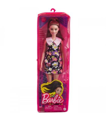 Papusa barbie fashionista satena cu rochie mtfbr_hbv19