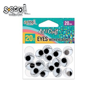 Accesorii craft-ochisori cu gene 20mm 20buc/set sc2029