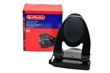 Perforator metal 40 coli cu blocare clapa negru 9488330