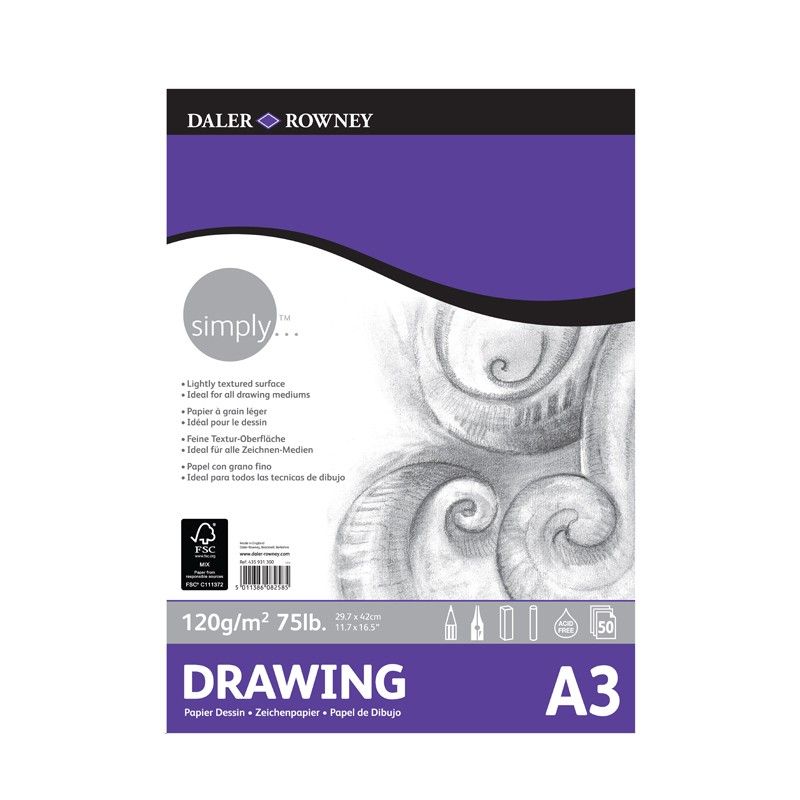 Bloc simply drawing 120g a3 fl435931300