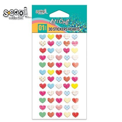 Accesorii craft stickere 3d inimioare s-cool sc2413